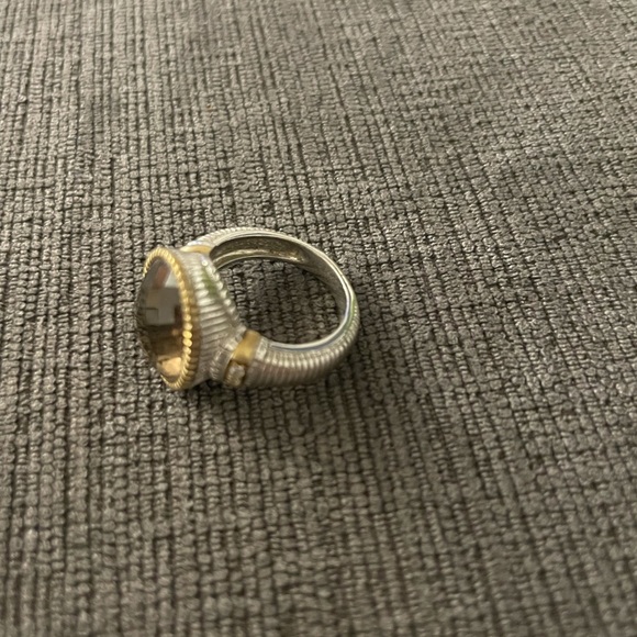 Judith Ripka Large Brown Quartz Ring - Picture 3 of 3